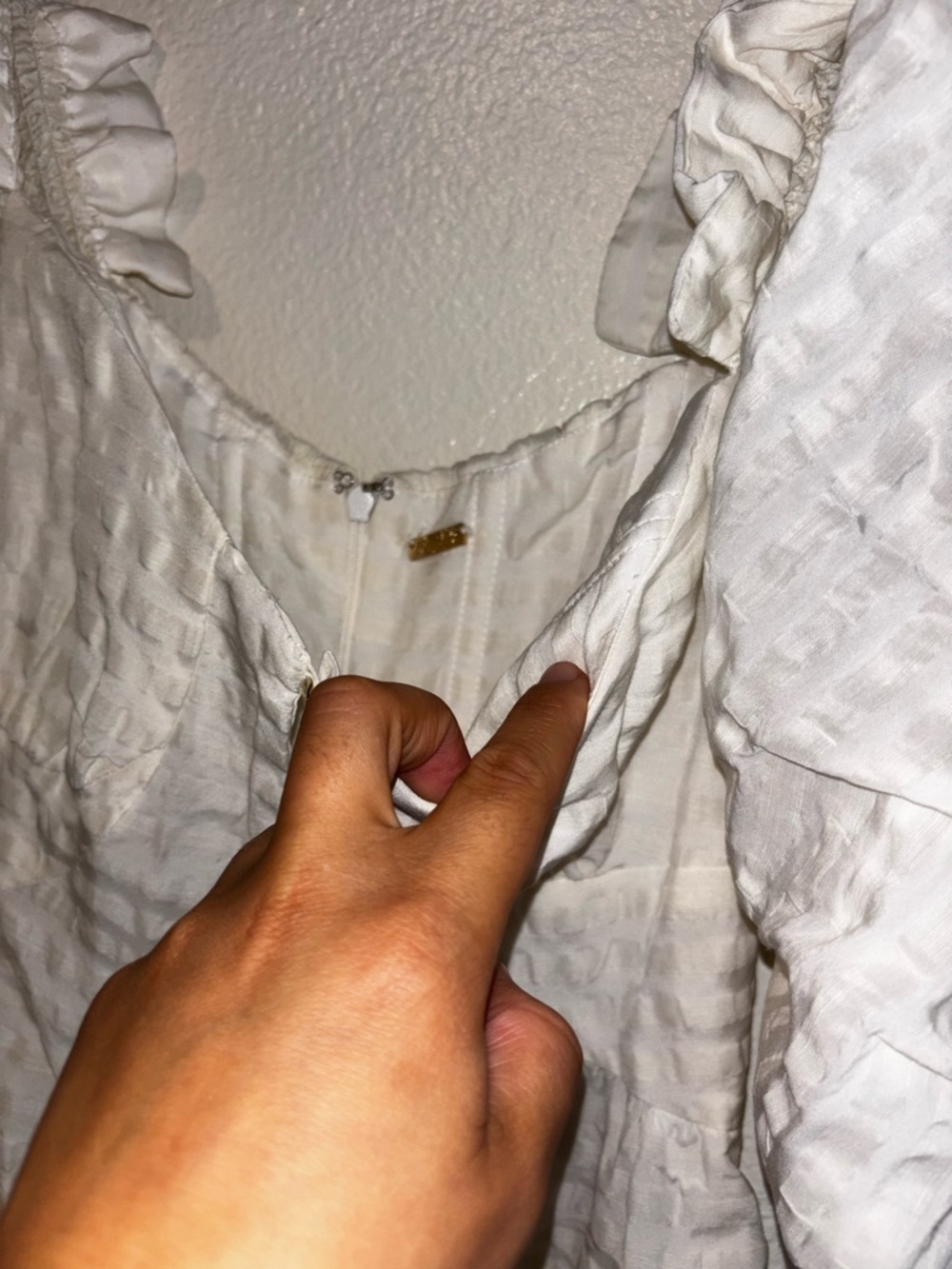 Cult Gaia Simona white linen off shoulder midi Dress size XS NWOT - Picture 4 of 6